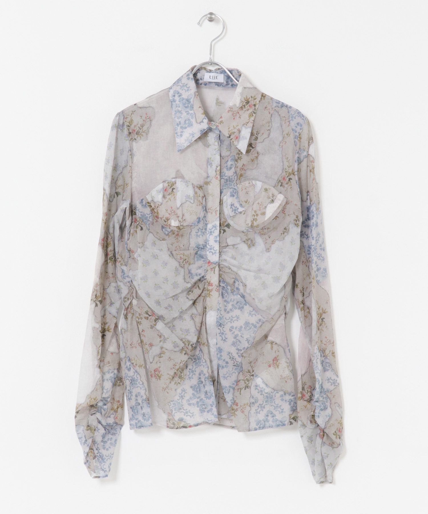 tiit tokyo　print gather shirts